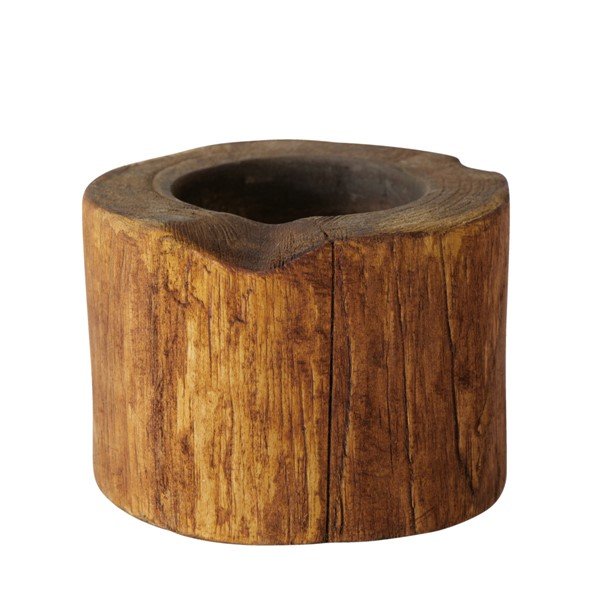 Theelichthouder Viano bruin, 8x6 cm