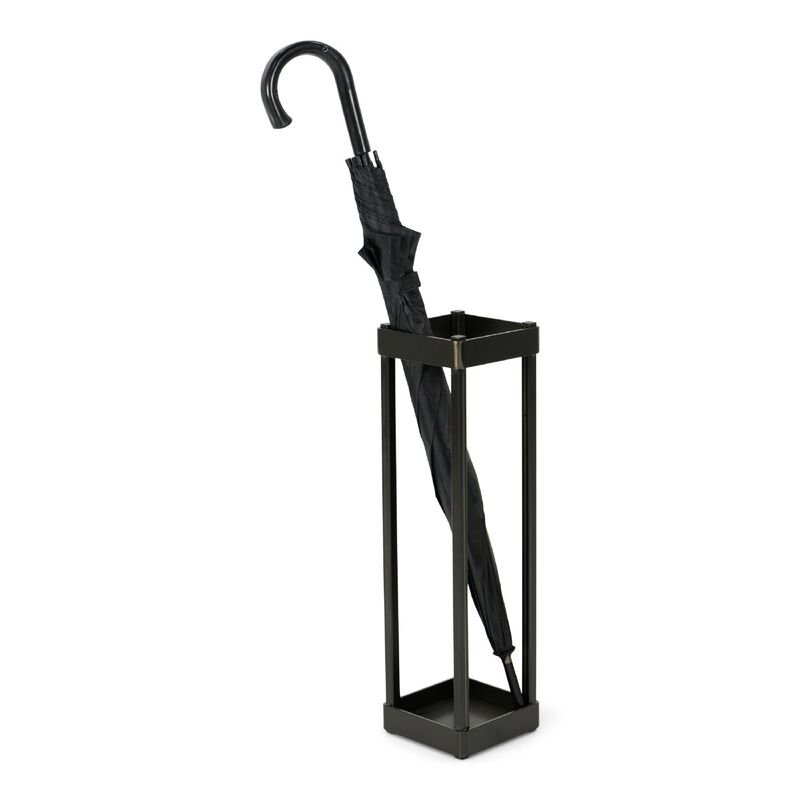 Paraplubak Ravino zwart metaal, 15x15x55 cm