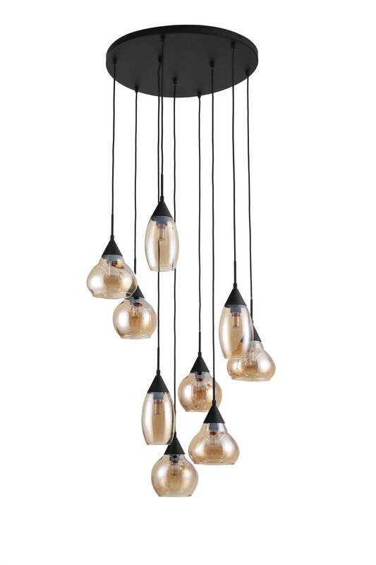 Hanglamp Lungo amber glas, 60x130 cm