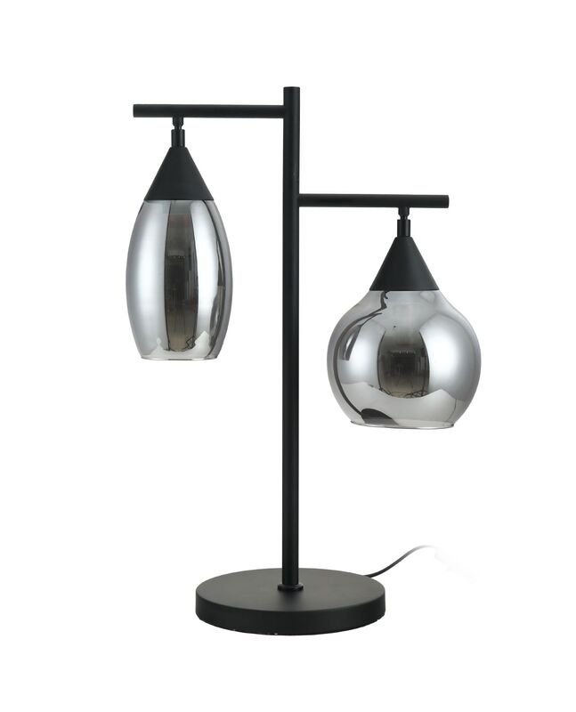 Tafellamp Lungo zwart staal, 60x22x20 cm