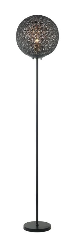 Vloerlamp Tossica zwart staal, 30x165 cm