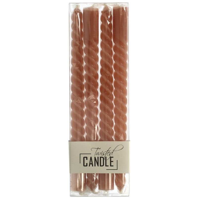 Kaarsen Candele peach wax, 4 stuks