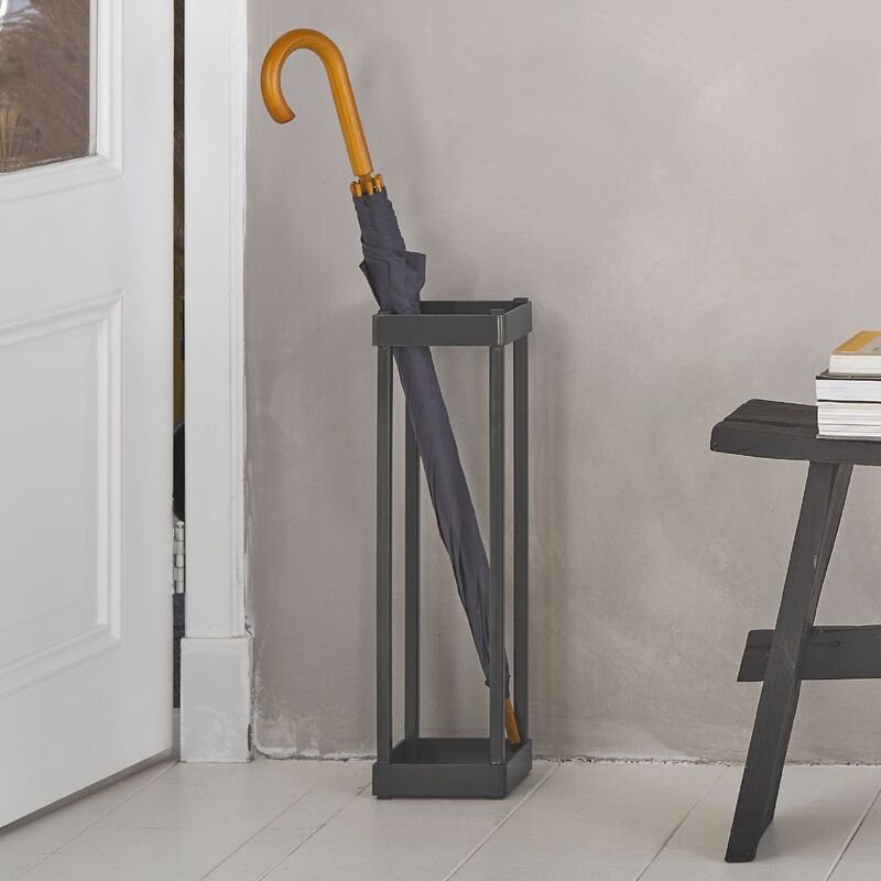 Paraplubak Ravino zwart metaal, 15x15x55 cm