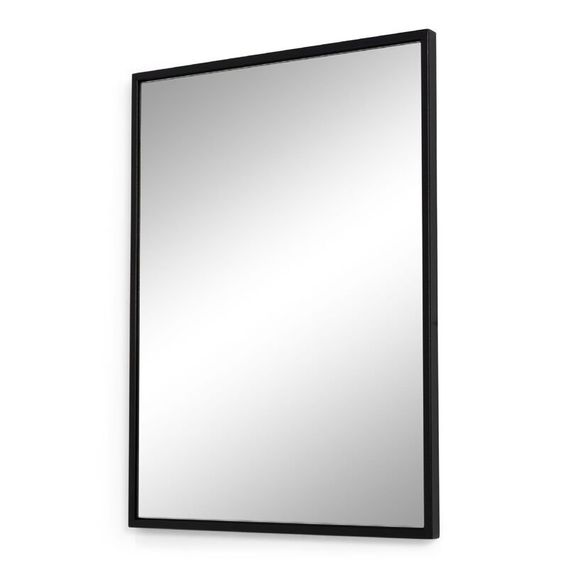 Spiegel Montala zwart metaal, 41 x 2 x 55 cm