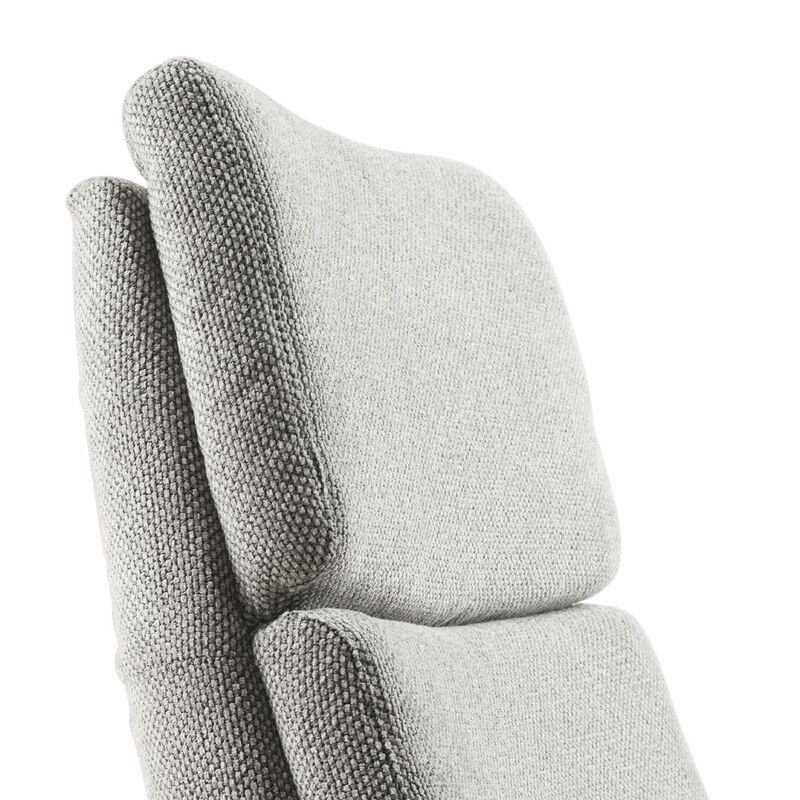 Relaxfauteuil Initio lichtgrijs textiel, 75x88x106 cm