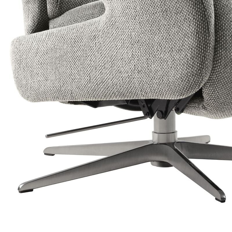 Relaxfauteuil Initio lichtgrijs textiel, 75x88x106 cm