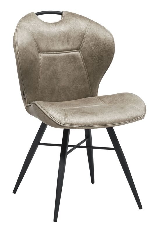 Eetkamerstoel Loana taupe microvezel, 53x62x87 cm