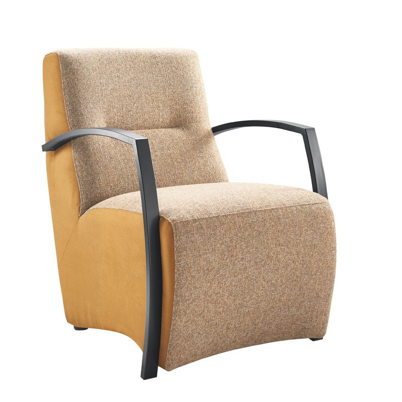 Fauteuil Metal caramel