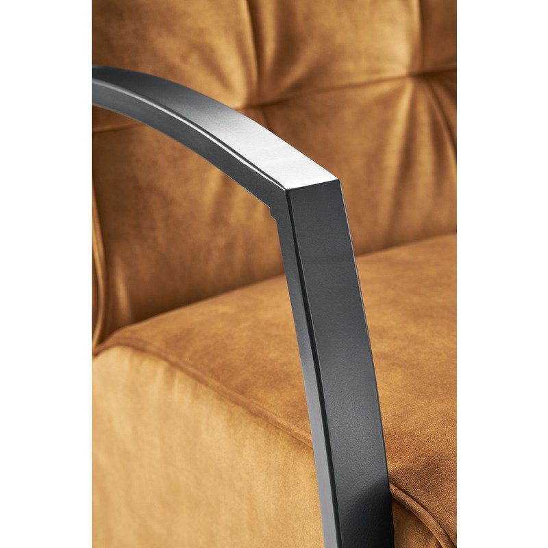 Fauteuil Metal cognac