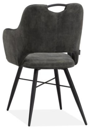 Armstoel Jeroen goldy antraciet