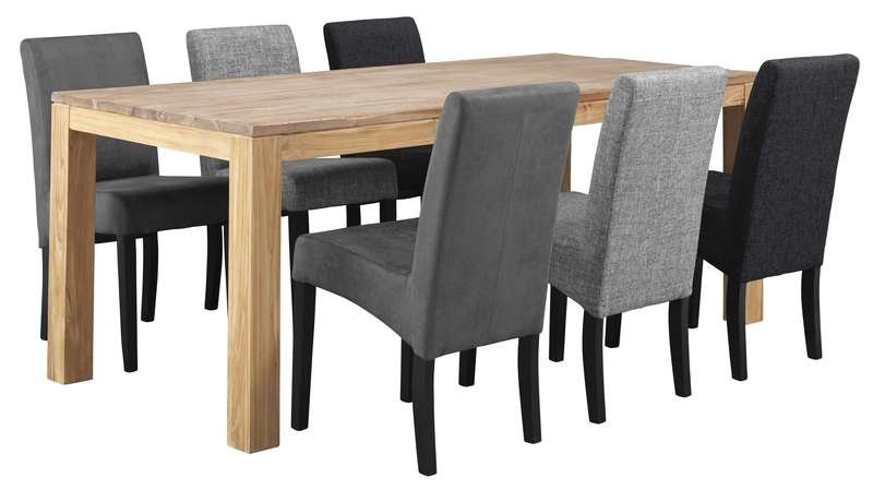Eettafel Silvano stone wash teak, 190x95x78 cm