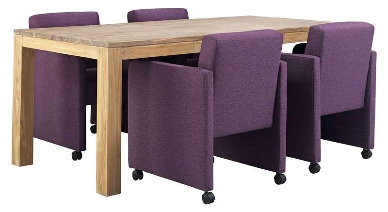 Eettafel Silvano stone wash teak, 190x95x78 cm