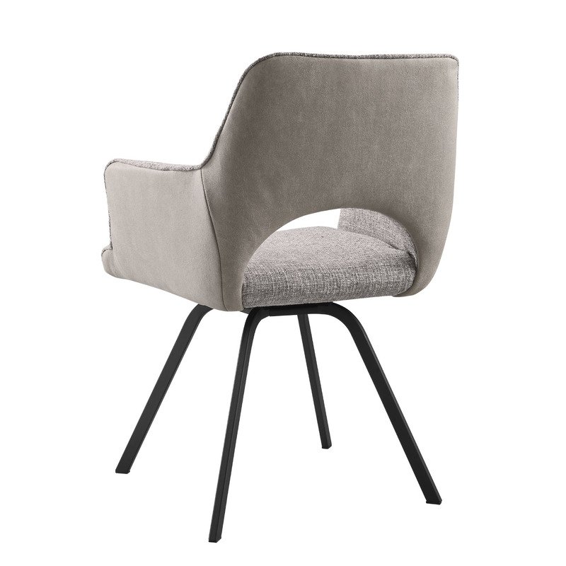 Armstoel Ortaro Grijze duostoffering