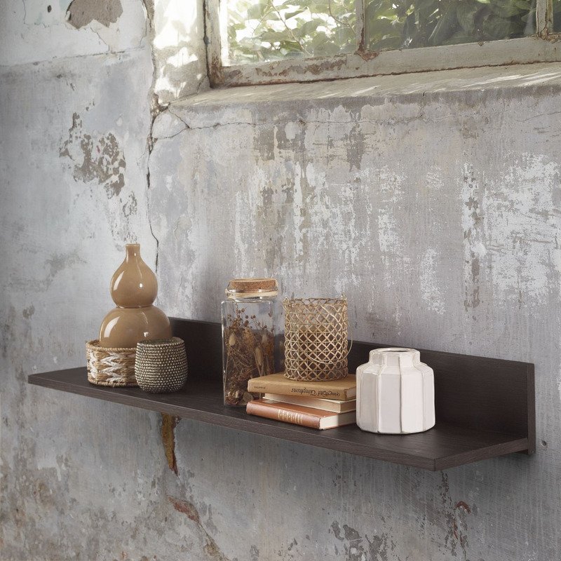 Wandplank Belvio 125 cm breed dark oak