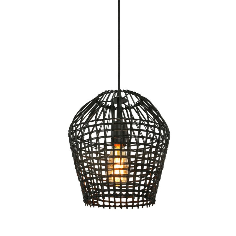 Hanglamp Scarperio rotan zwart