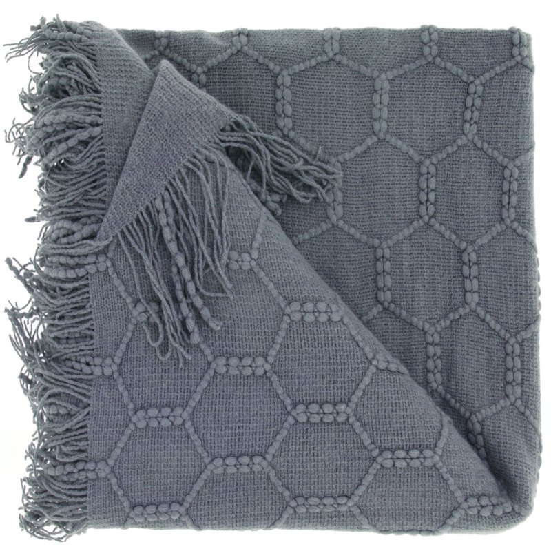 Plaid Collina dark grey