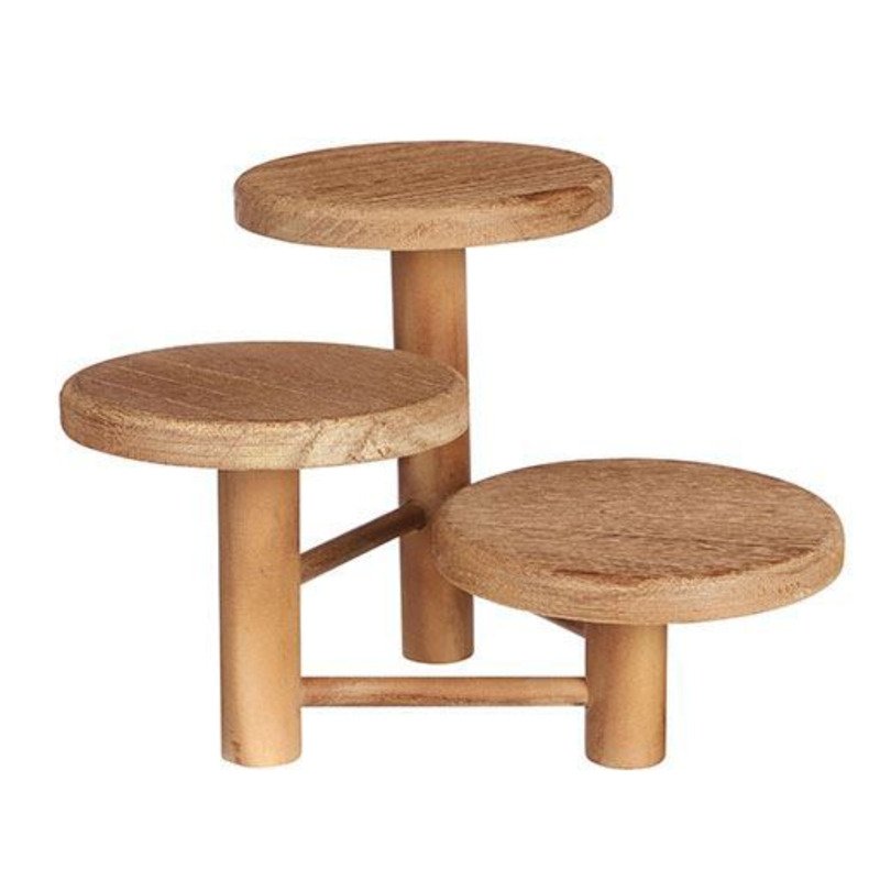 Decoratie tafeltje Buzatti bruin 