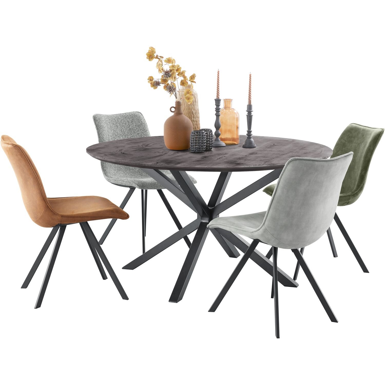 Eettafel Piastra rond ø140 mango zwart