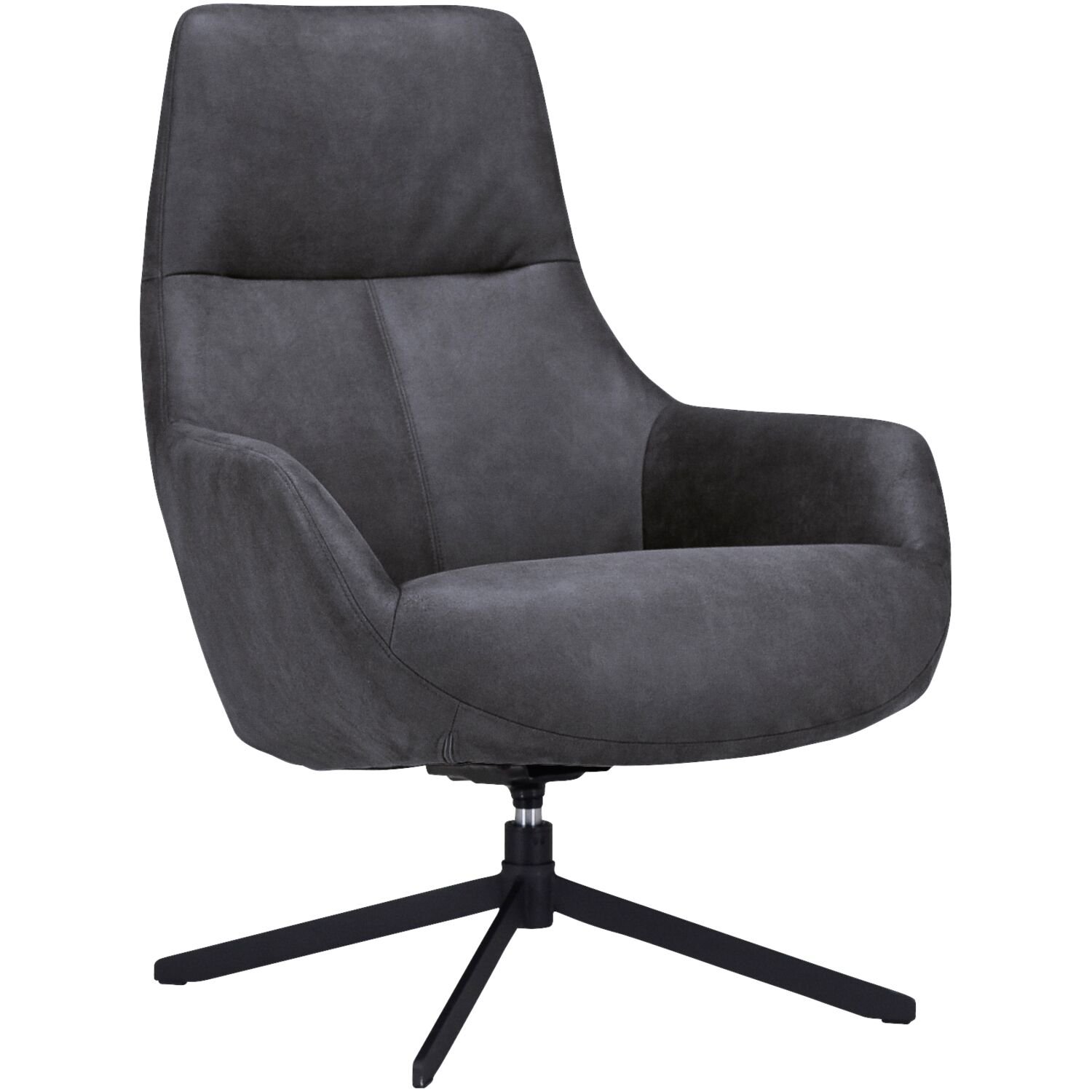 Draaifauteuil Vaneze microleder bull antraciet