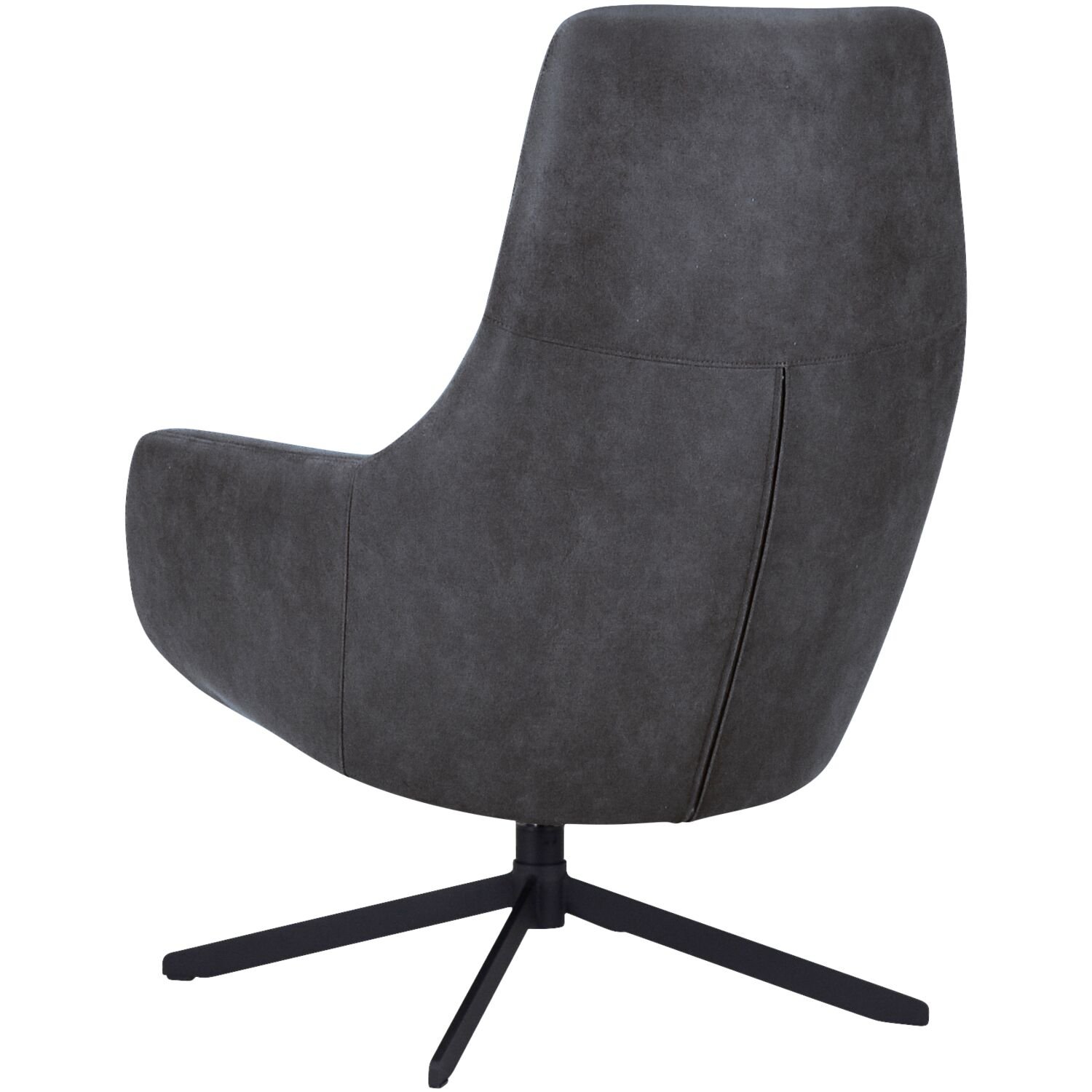 Draaifauteuil Vaneze microleder bull antraciet