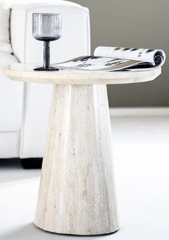 Bijzettafel Aiven travertin natuursteen