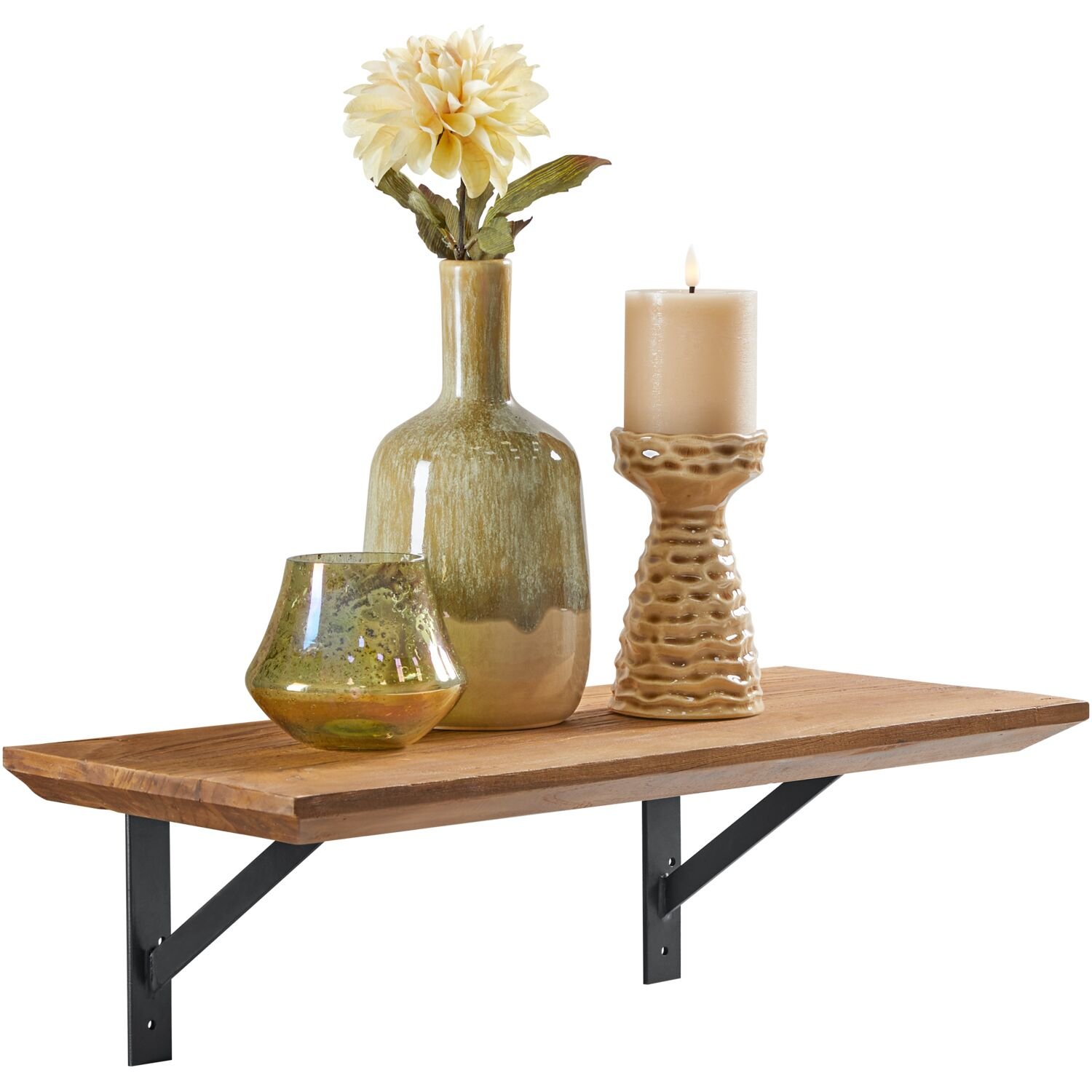 Wandplank Romaro b60 cm teak mix rough