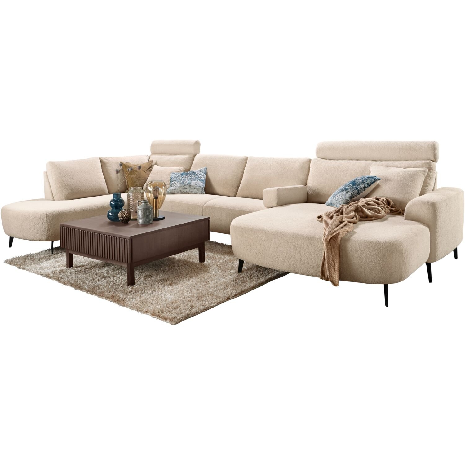 Hoekbank Davanti HR-zitting beige links