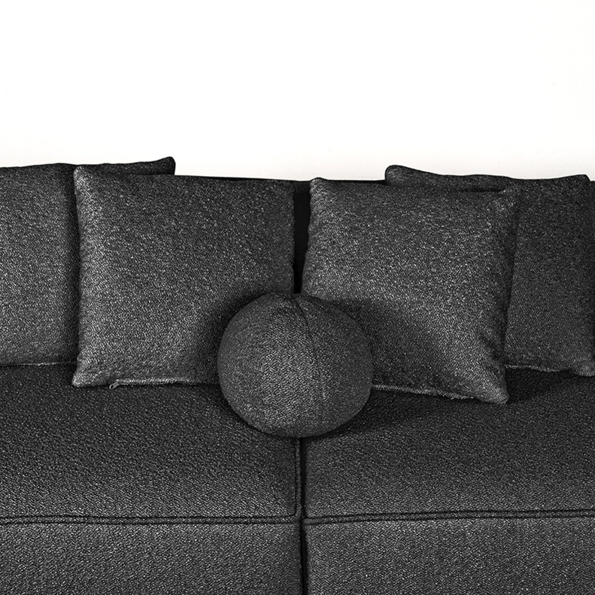 Bank Flori schuim zitting antraciet bouclé