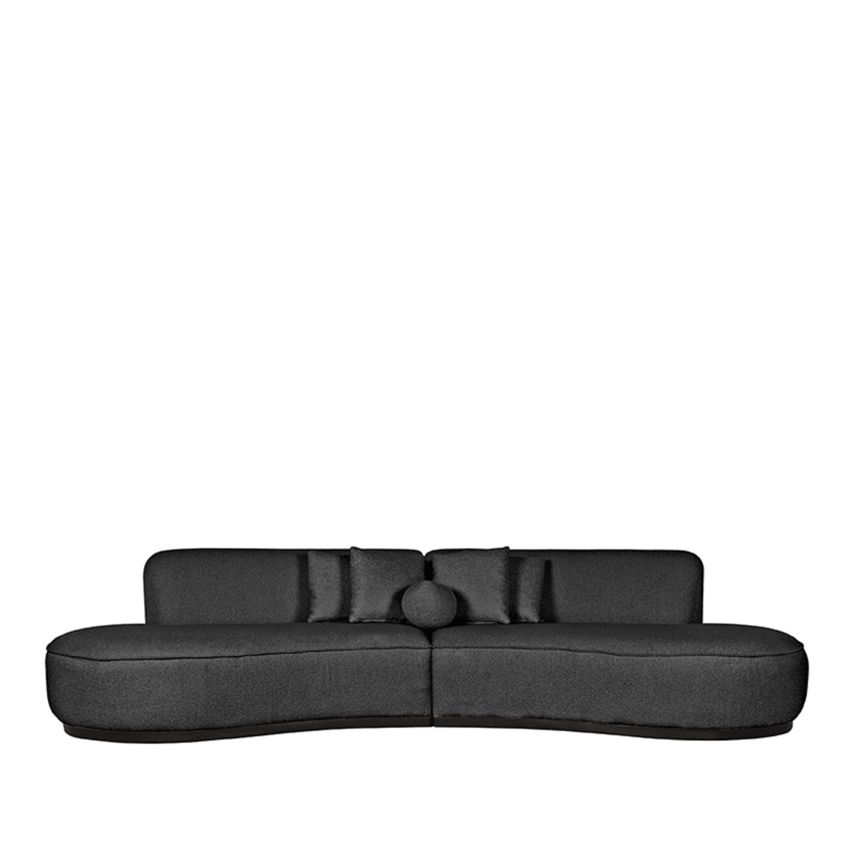 4-Zitsbank Mori schuim zitting antraciet bouclé