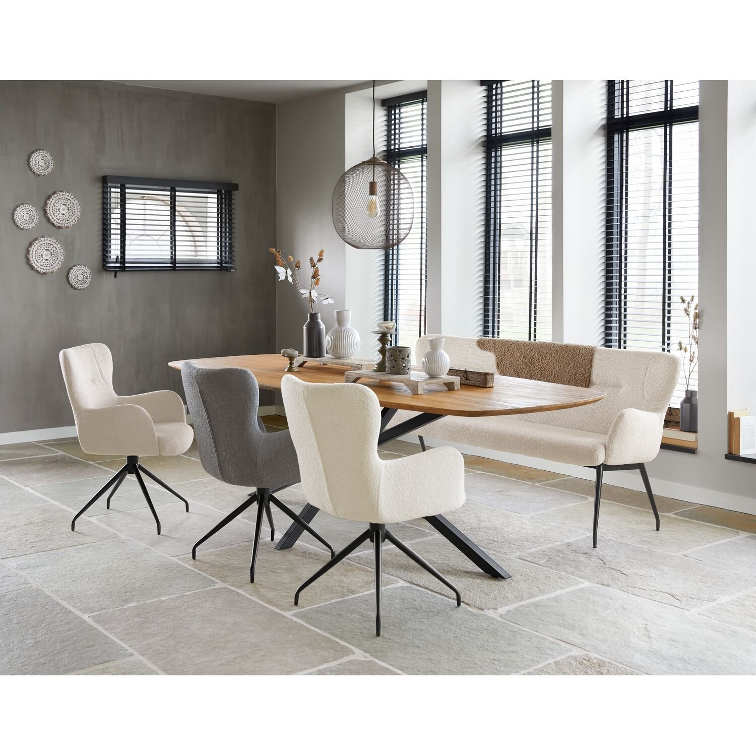 Eettafel Aska 180 x 90 teak natural brushed