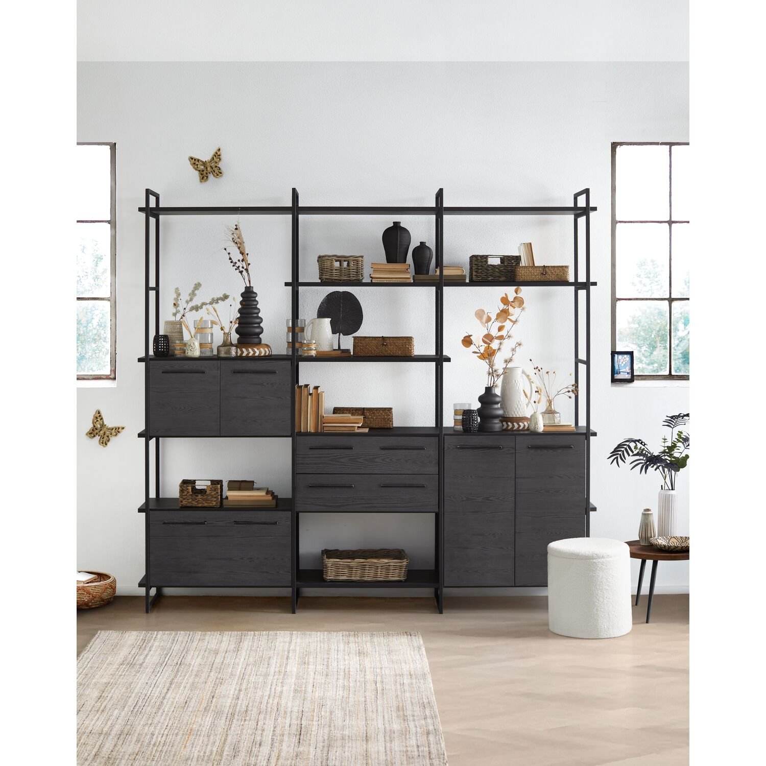Wandkast Sistema H226 x B244 x D45 noir