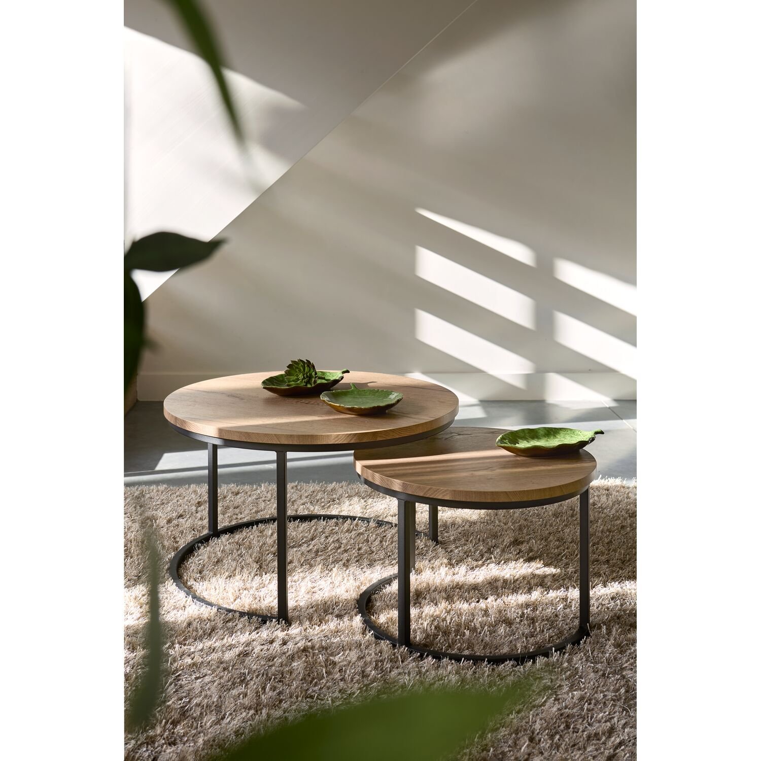 Salontafel set Lunata barley, Ø75 cm