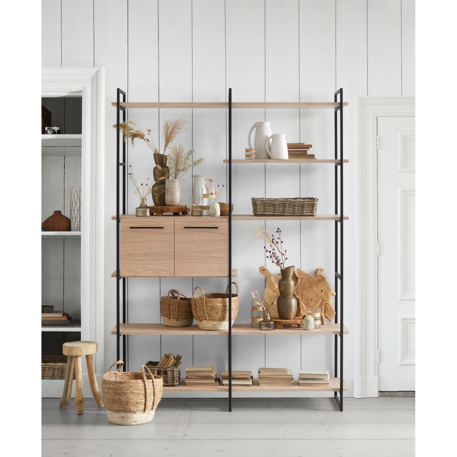 Wandkast Sistema 226x166x45 cm Misty Oak
