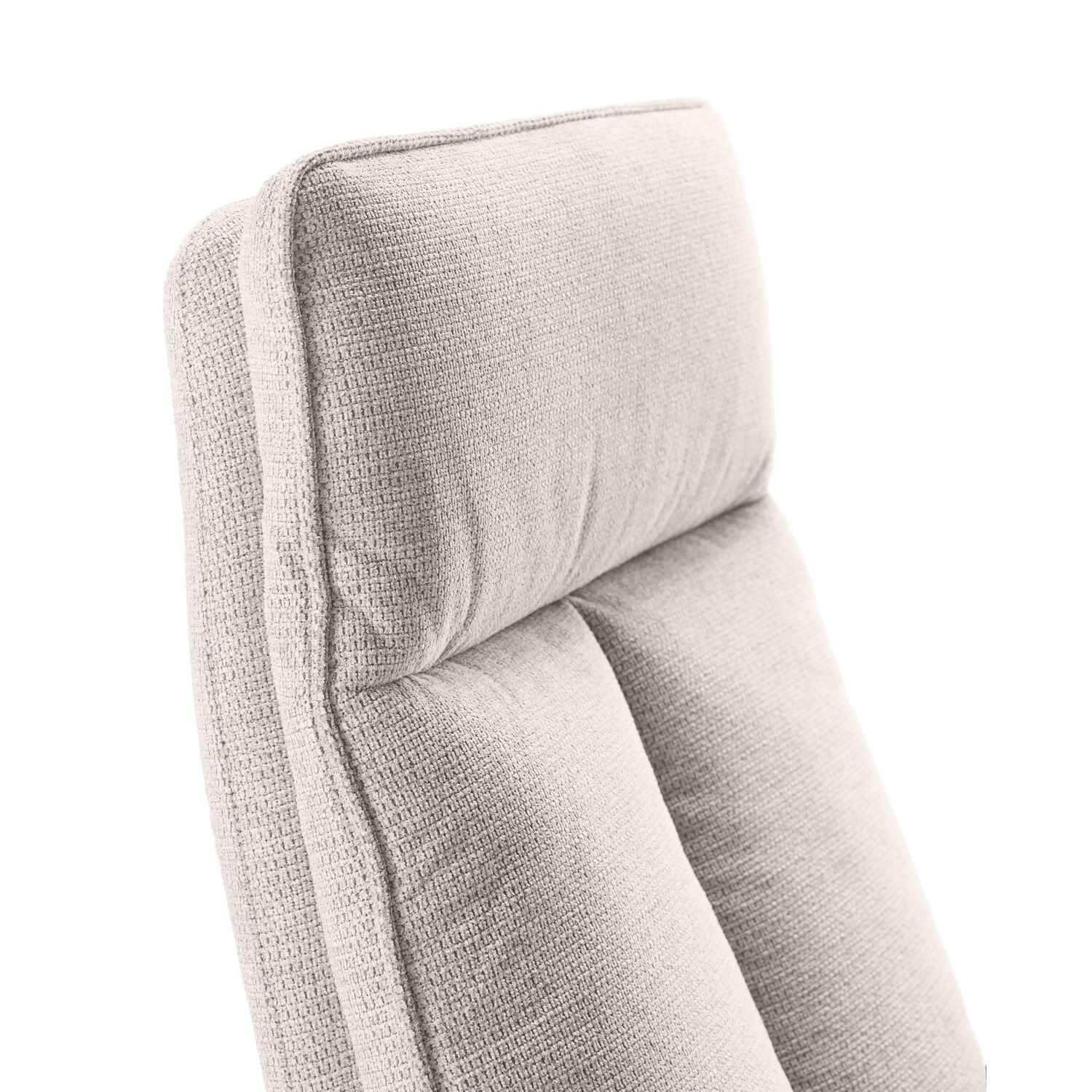 Relaxfauteuil Assele HR-schuim handmatig verstelbaar lichtgrijs