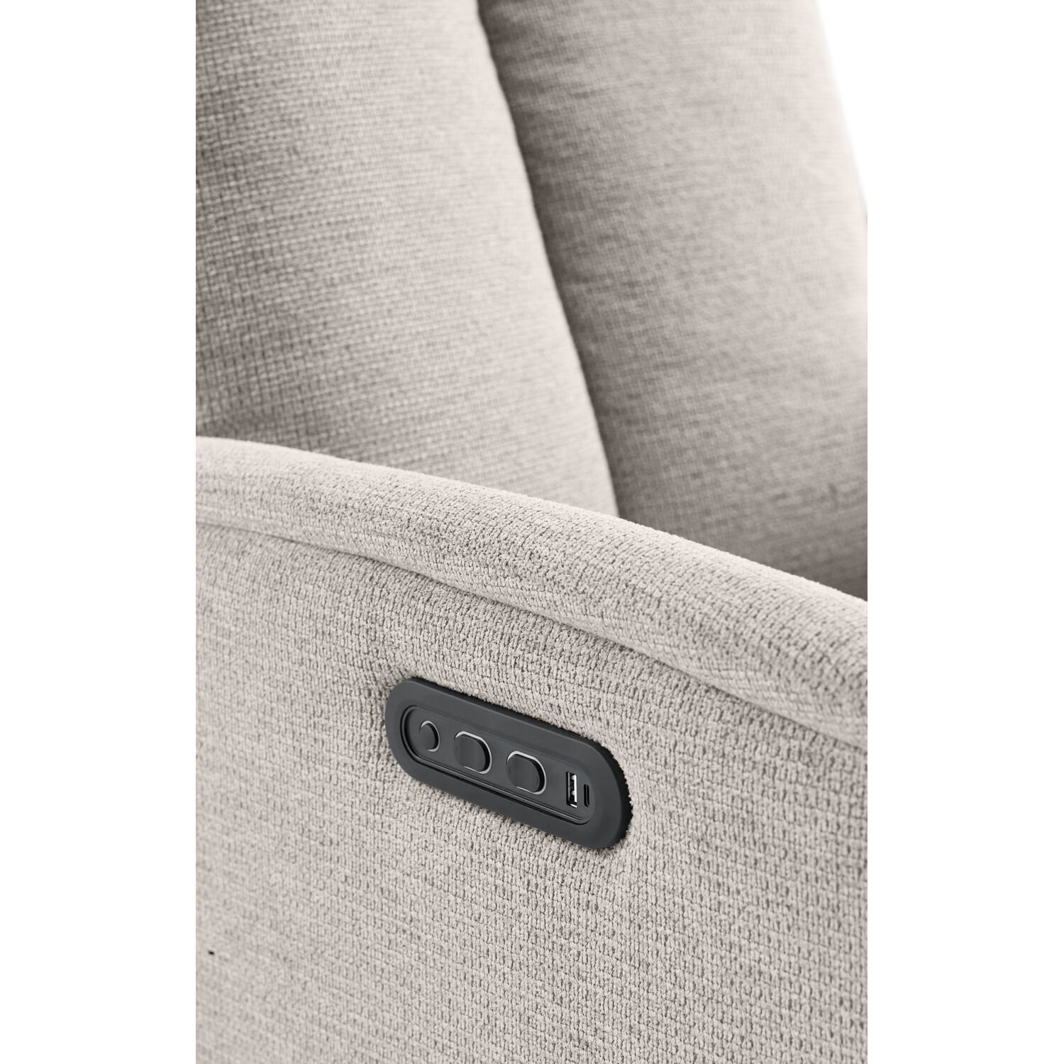 Relaxfauteuil Assele (draaibaar) stof mito 40 ash grey