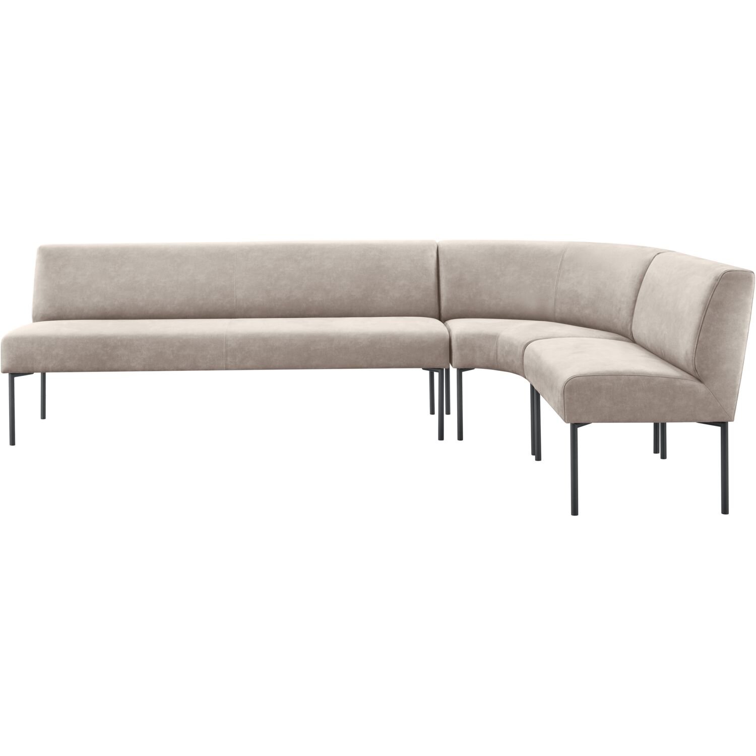 Eetbank Cenare rechterhoek 294 microleder bull 60 lightgrey
