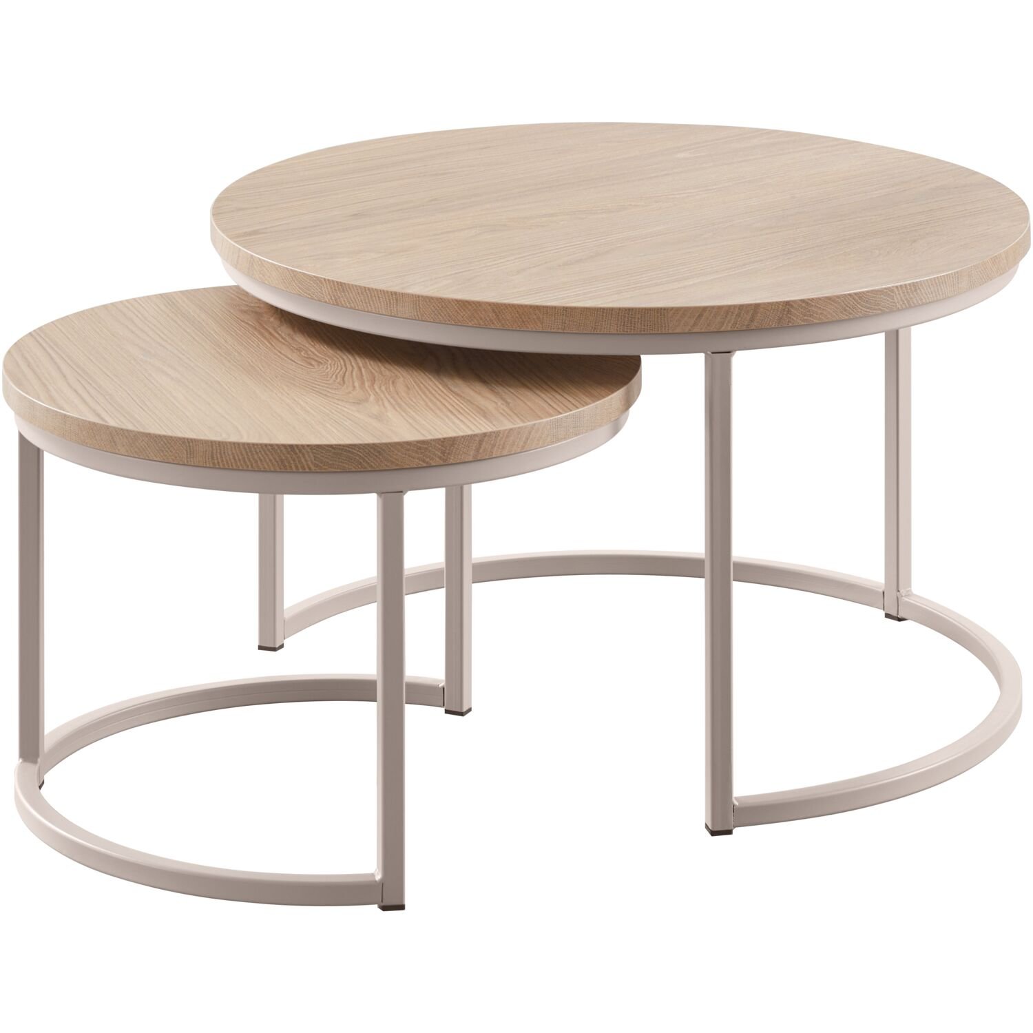 Salontafelset Lunata misty oak decor 55 en 75