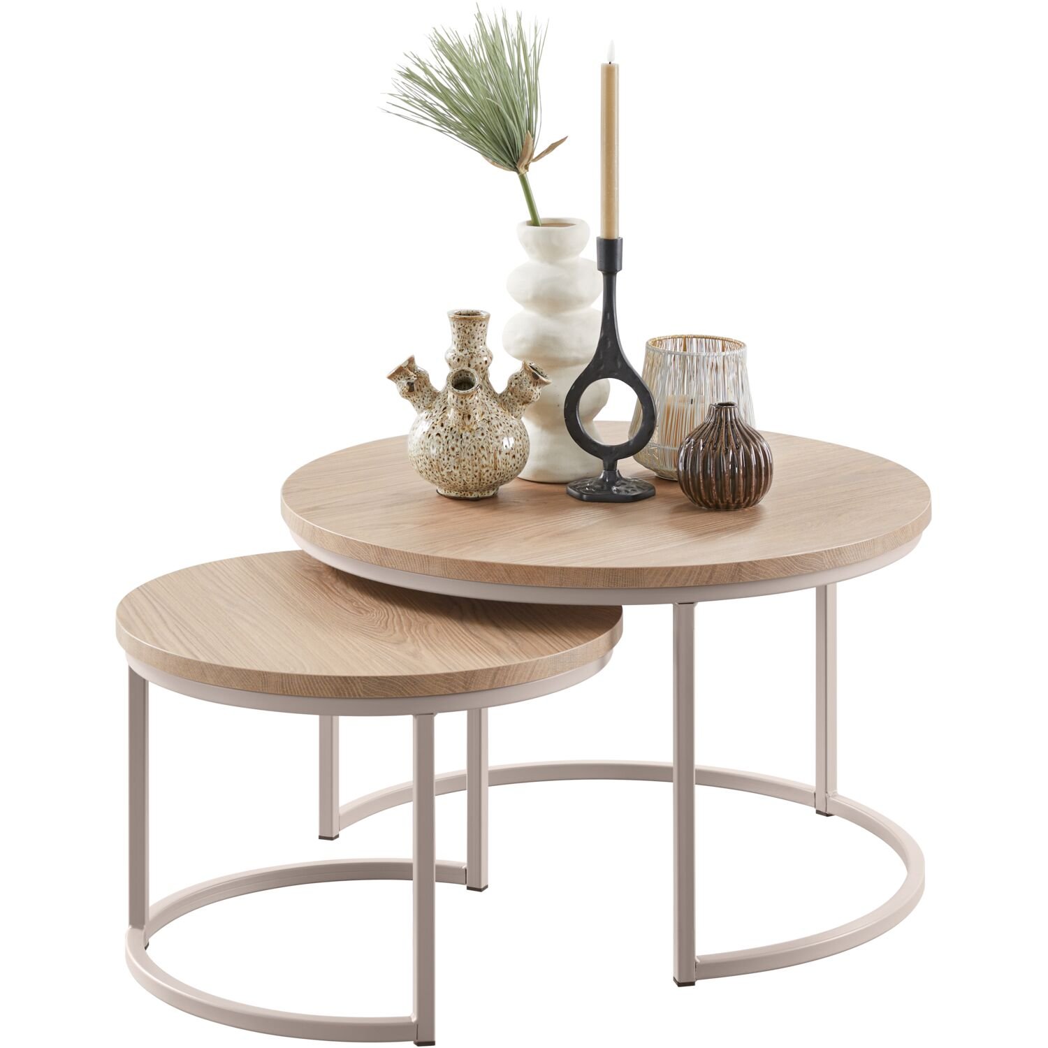 Salontafelset Lunata misty oak decor 55 en 75