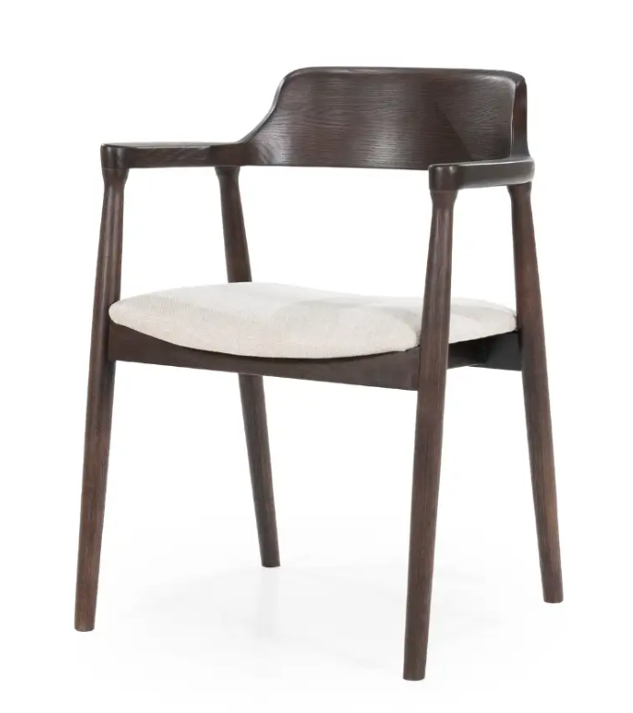 Eetstoel Younes bruin gelakt