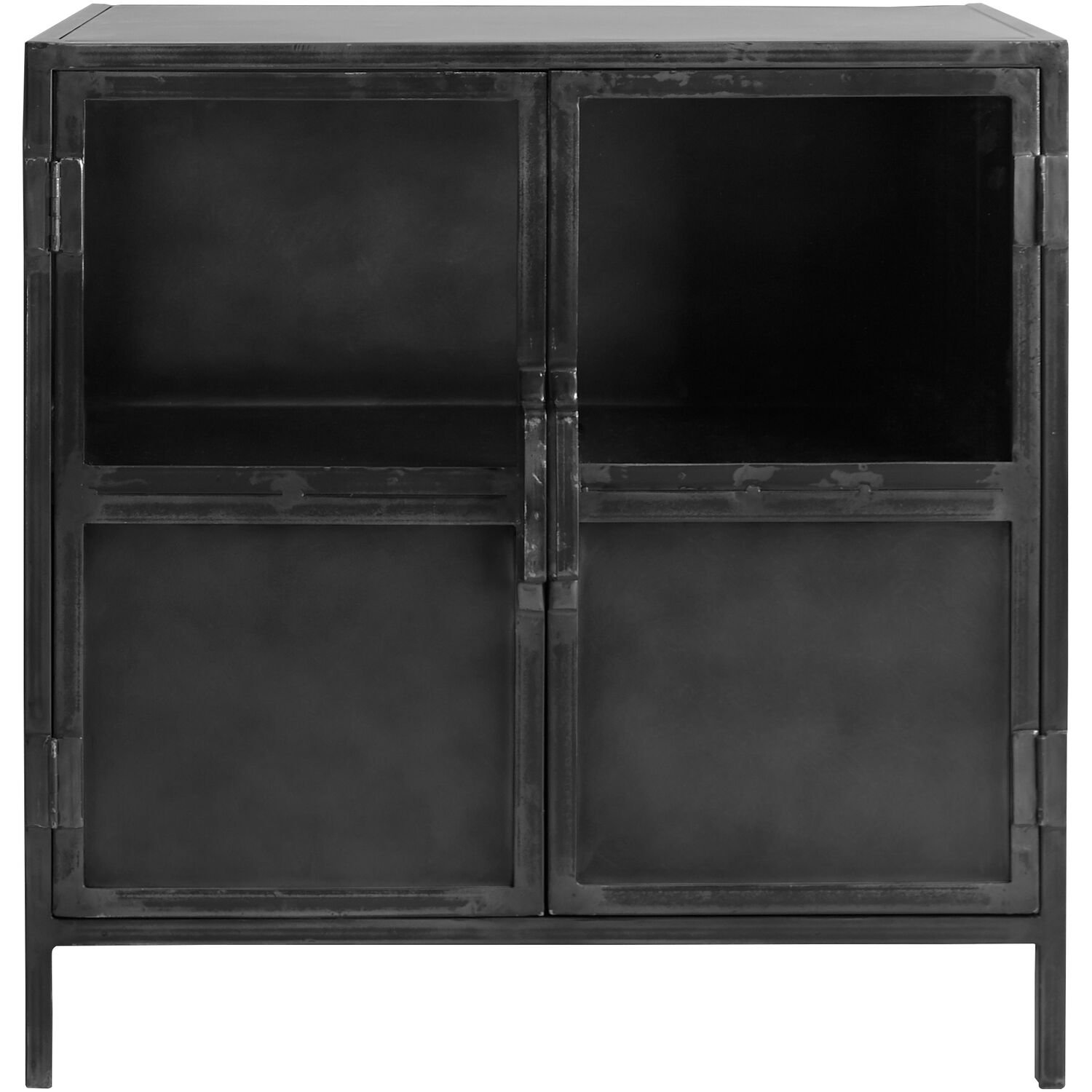 Opbergkastje Carpino 90 x 90 metaal/glas