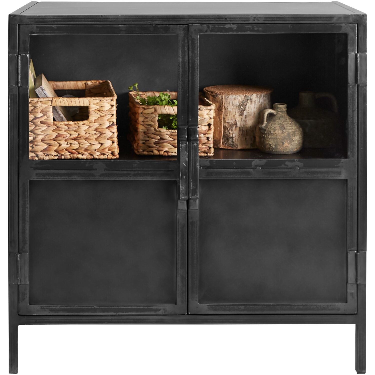 Opbergkastje Carpino 90 x 90 metaal/glas