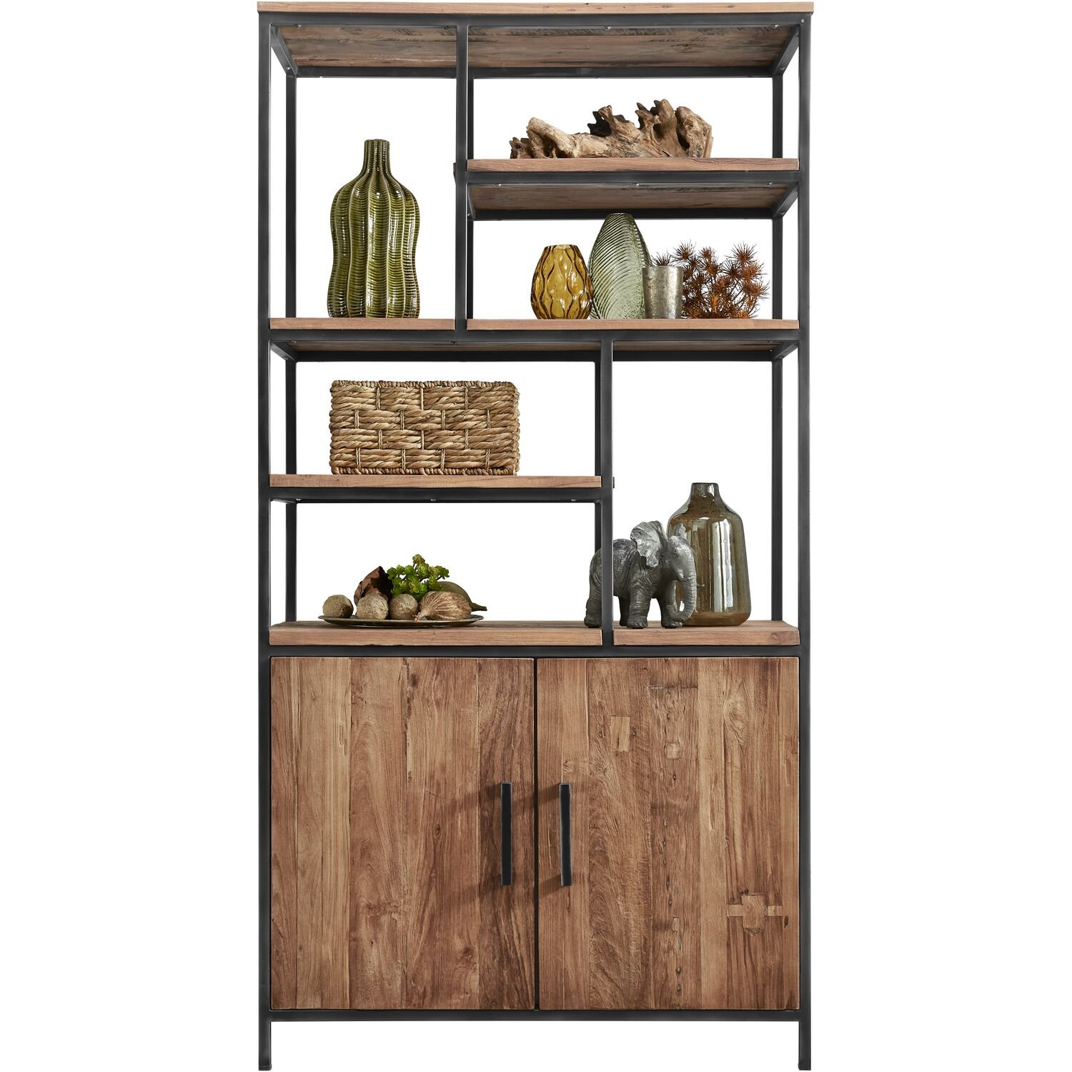 Boekenkast Romaro 190 x 98 teak mix rough