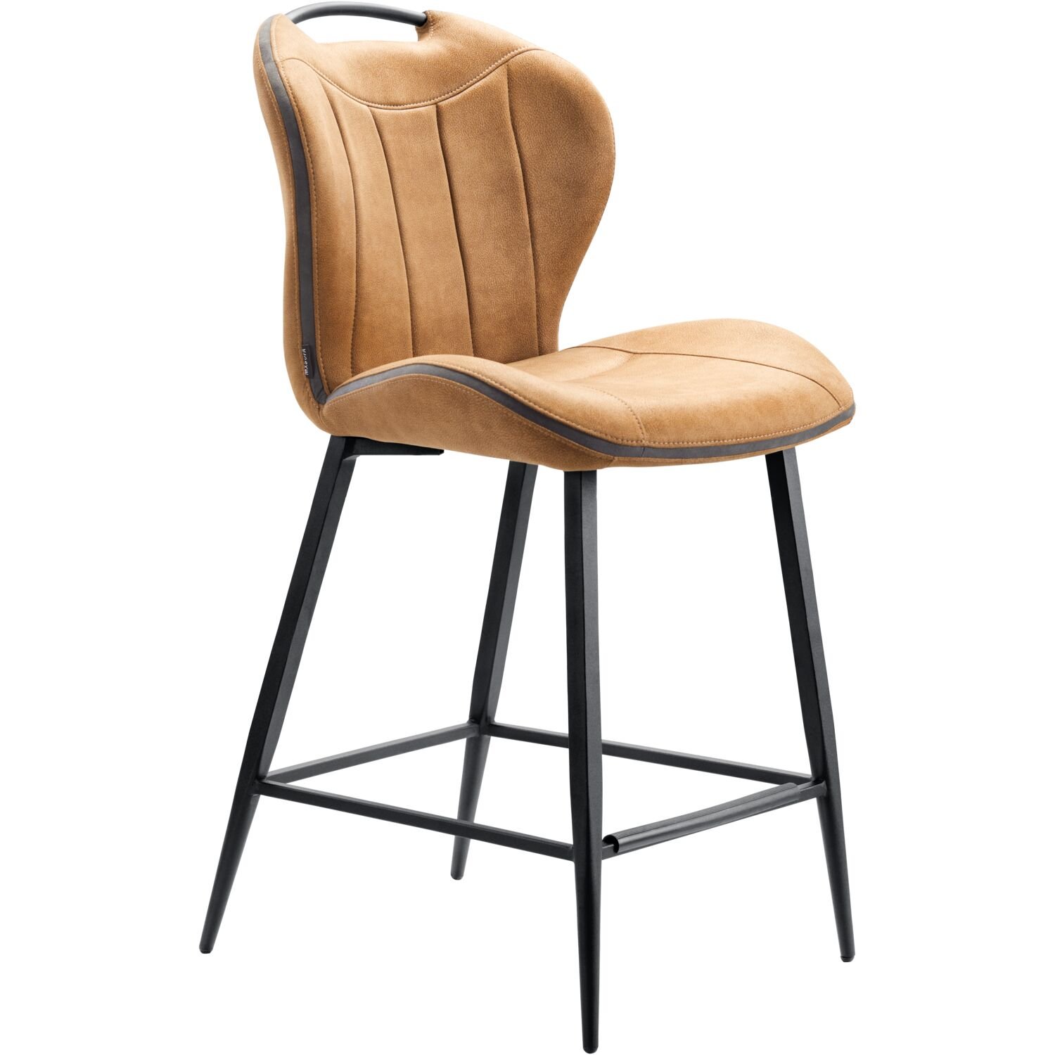 Barkruk Tantini cognac microvezel