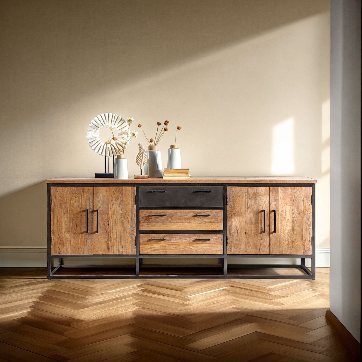 Dressoir Mesola mangohout naturel