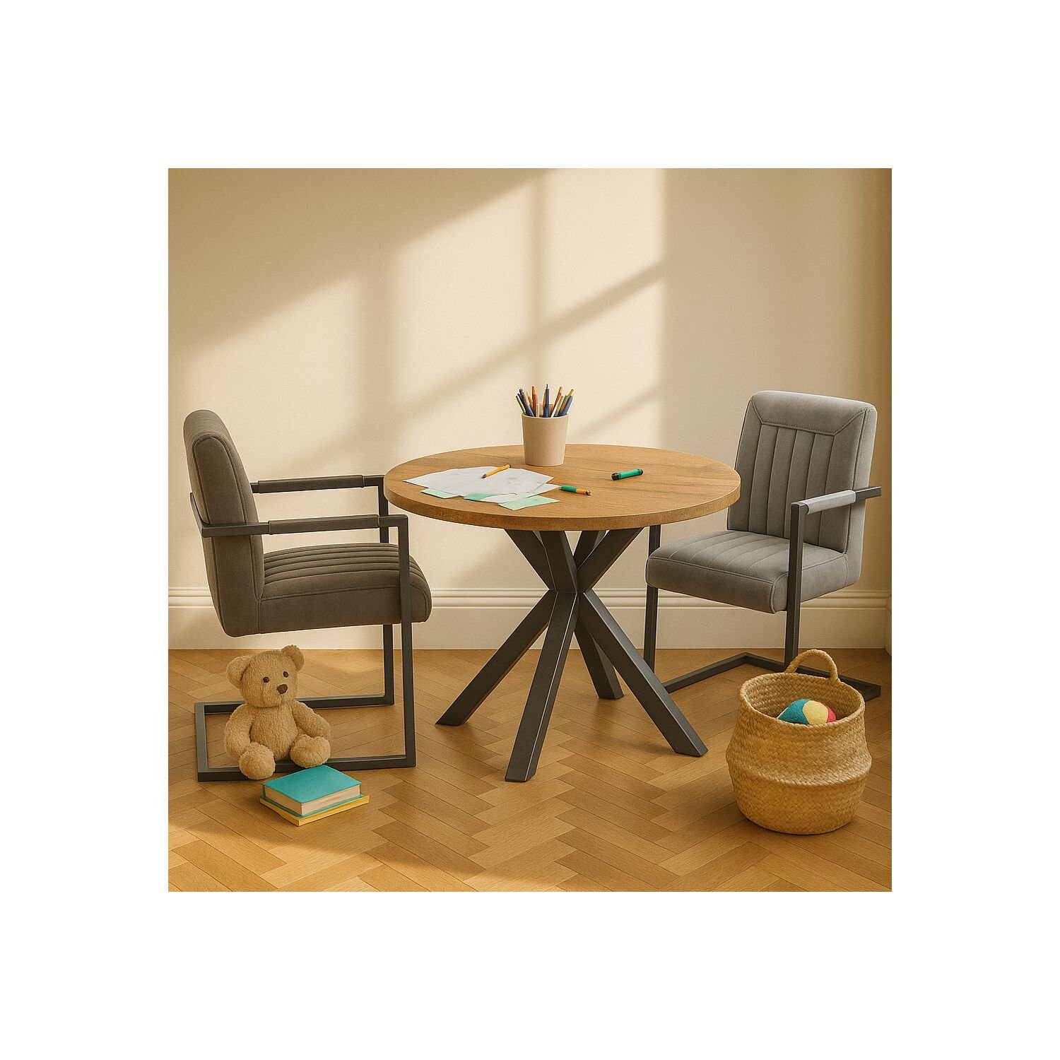 Kindertafel Mesola rond ø70 mango natural