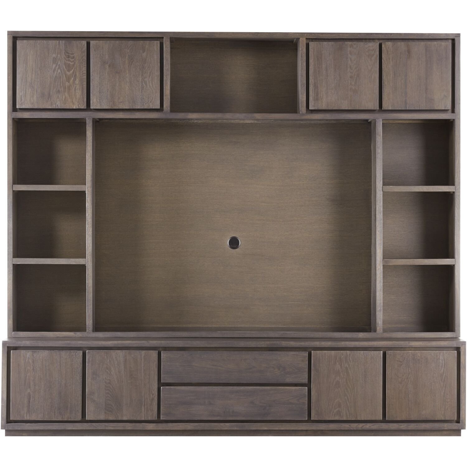 TV opzetkast Lavio 4 deurs 8 open vakken grafiet