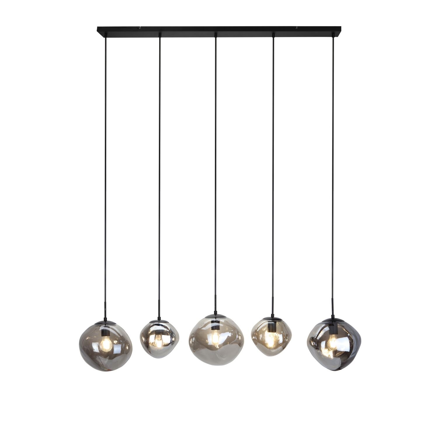 Hanglamp Macato smoke glas 5 lichts