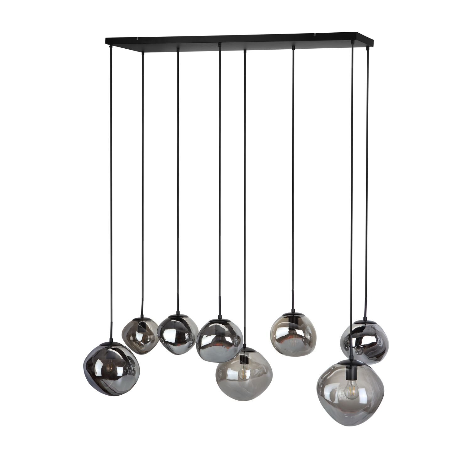 Hanglamp Macato smoke glas 8 lichts