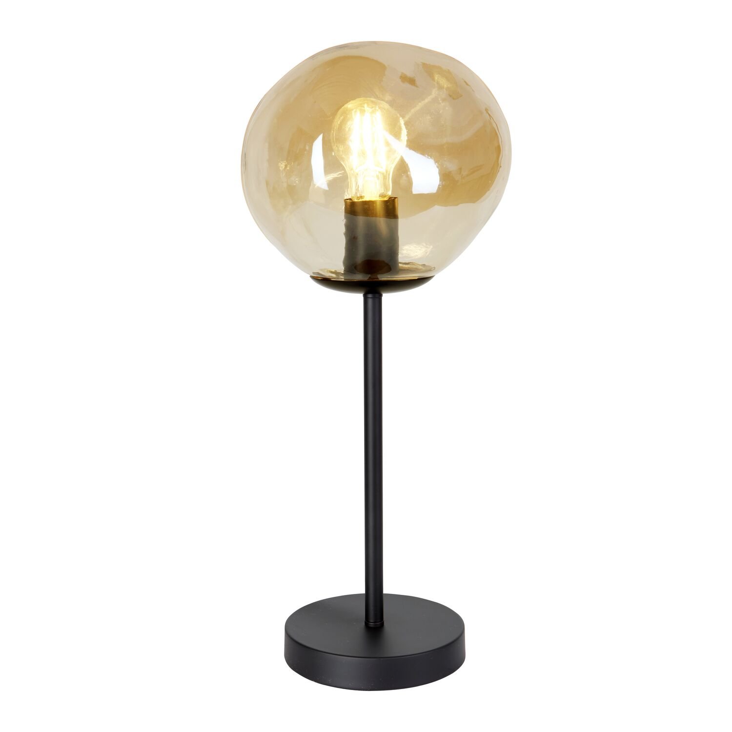 Tafellamp Macato amber glas 1 lichts