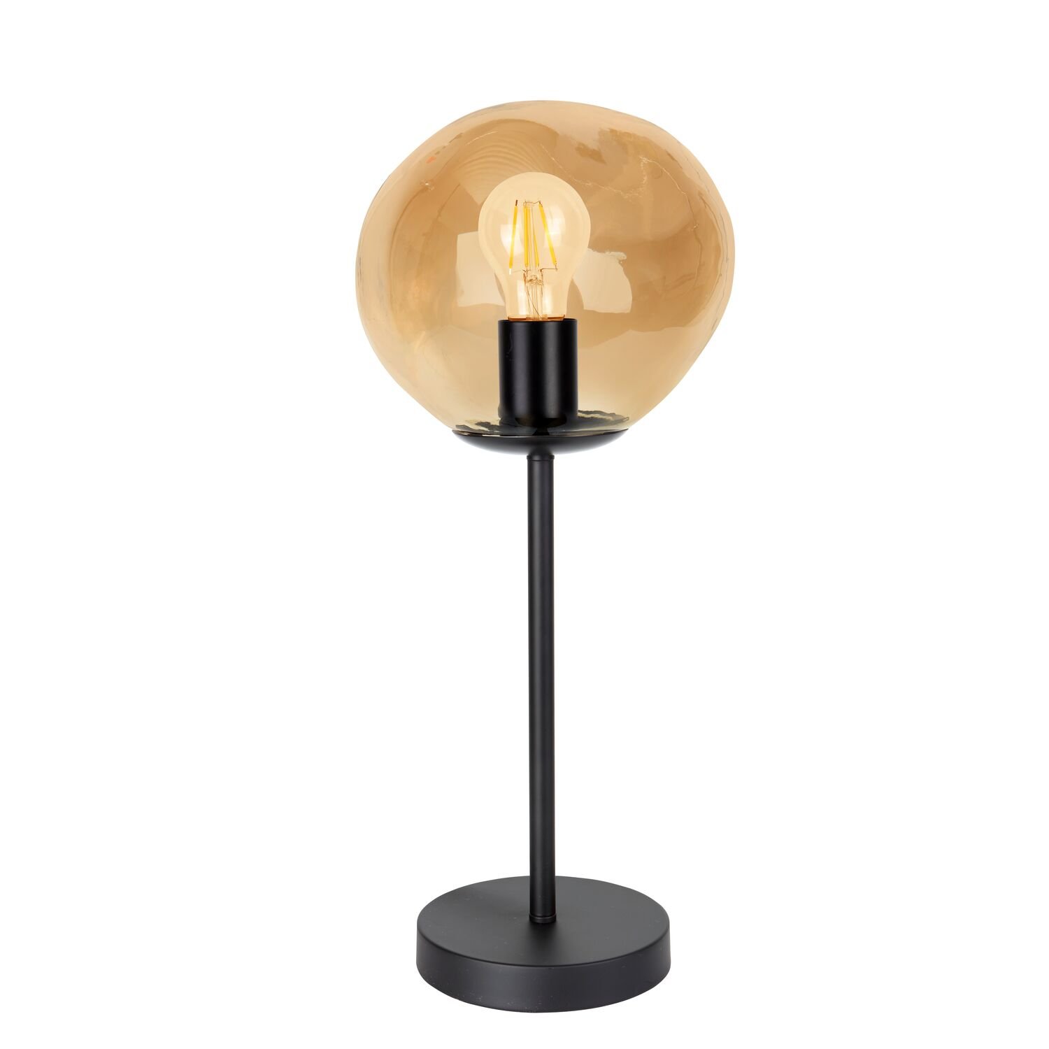 Tafellamp Macato amber glas 1 lichts